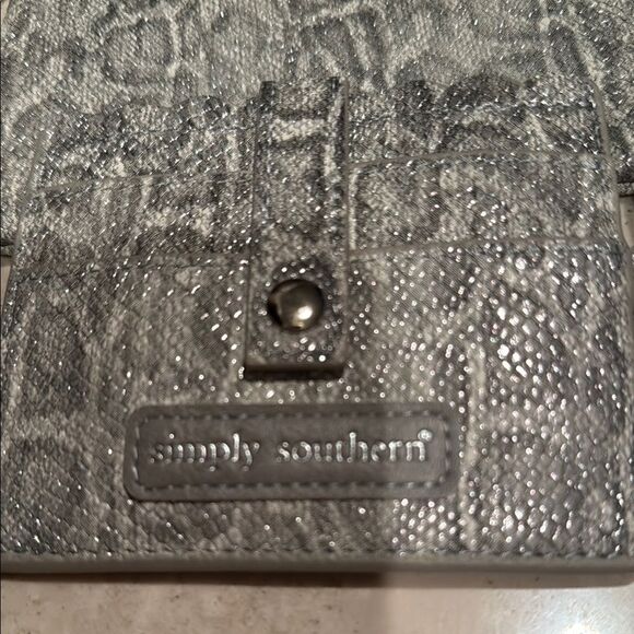 Simply Southern Gray Key Card Holder Wristlet and Coin Purse never used - Picture 2 of 7